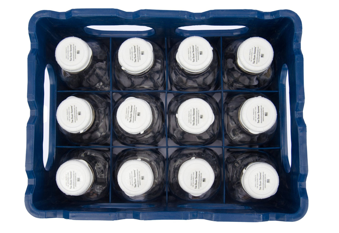 Plastic Crate for 1 Ltr Square Glass Milk Bottles / Commercial Duty - Better Beverage Bottles