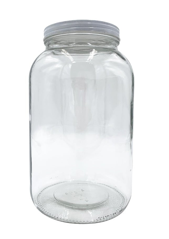 1 Gallon Glass Jars with Metal Lids (4 pack) - Better Beverage Bottles