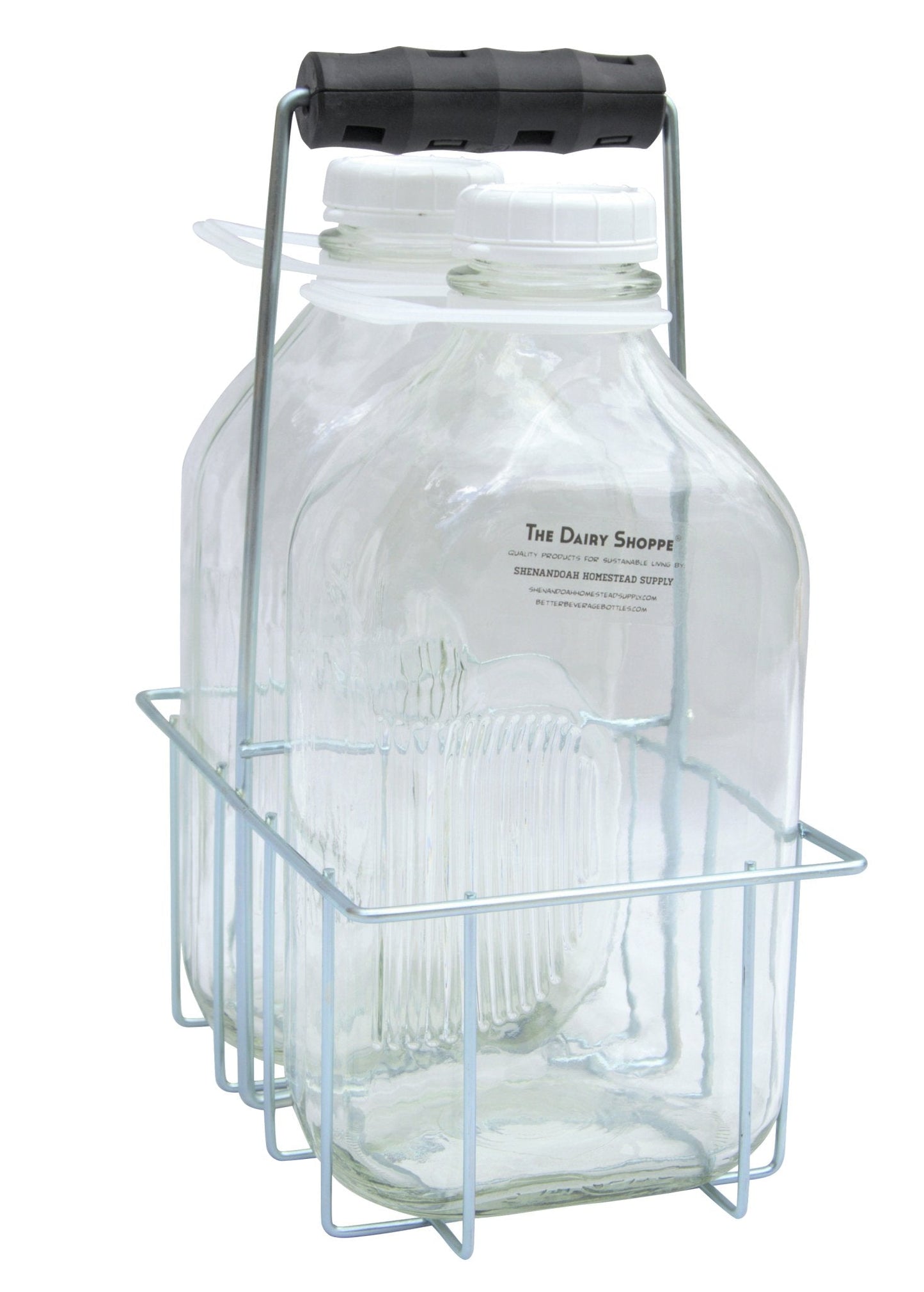 2 Cell Wire Milk Bottle Carrier for 64 Oz Bottles - Better Beverage Bottles