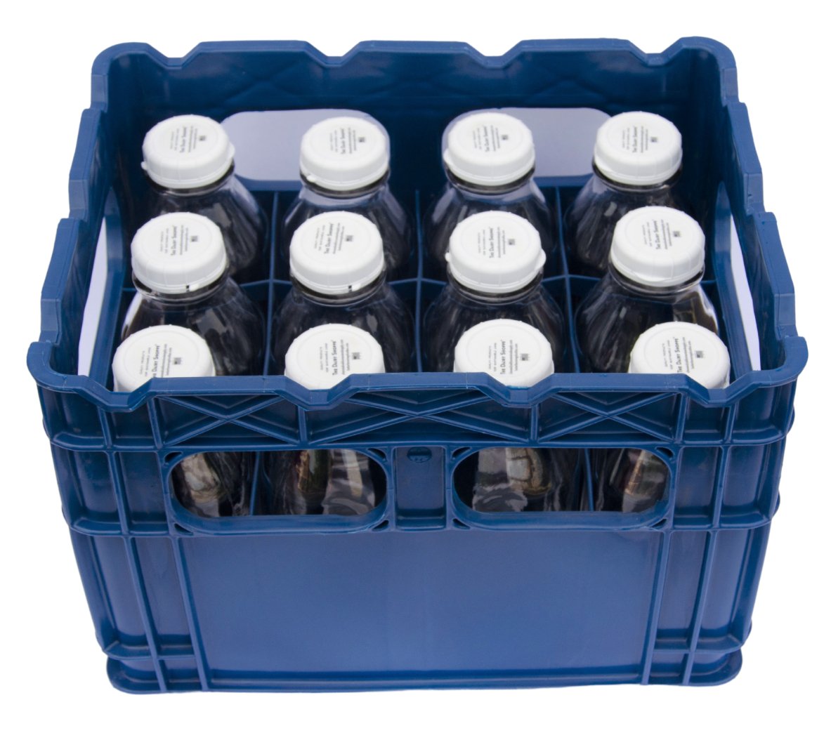 Crate Sample Plastic Crate for 1 Ltr Square Glass Milk Bottles / Commercial Duty ...